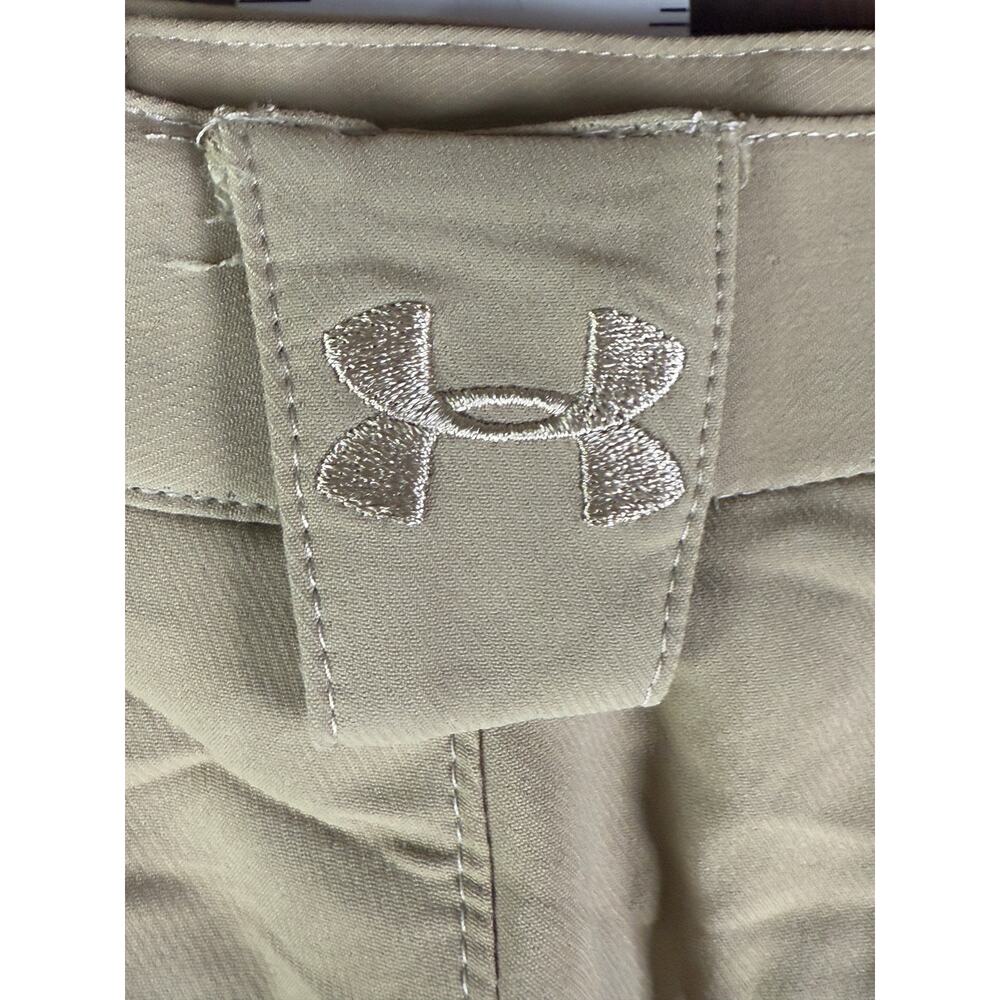 Under Armour UA Bentgrass Tech Golf Activewear Pants Khaki Men 36x32 1236337 EUC - Picture 8 of 9